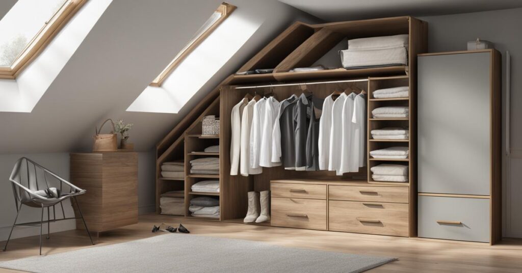 Wąska garderoba na poddaszu: jak funkcjonalnie zaaranżować małą przestrzeń